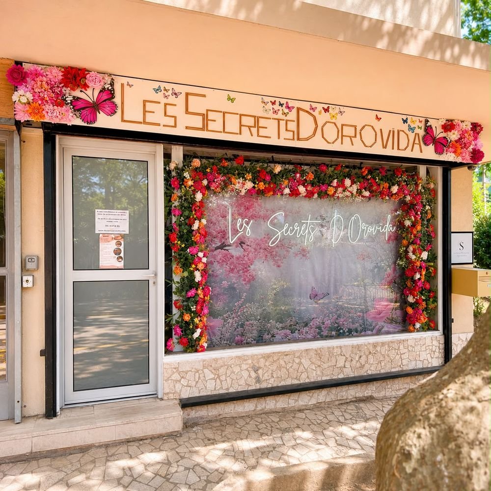 Façade du salon à repérer en arrivant